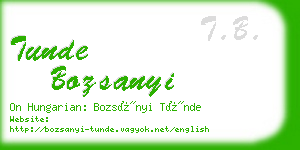 tunde bozsanyi business card